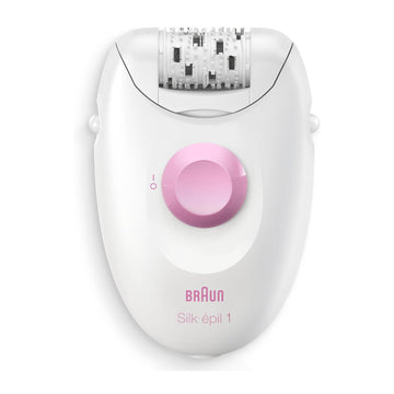 Braun Silk-épil 11-010 Epilierer mit Kabel für wochenlang glatte Haut, weiß/pink